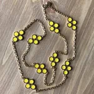 Yellow and Gold Tory Burch necklace